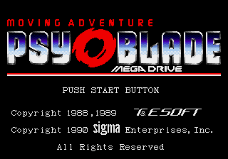 Moving Adventure - Psy-O-Blade (english translation) Title Screen